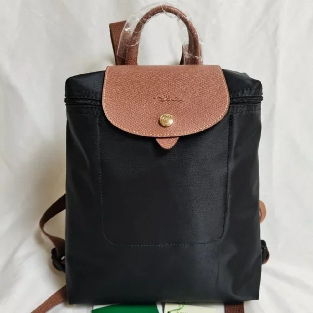 Longchamp Le Pliage Backpack In Black (Mini)